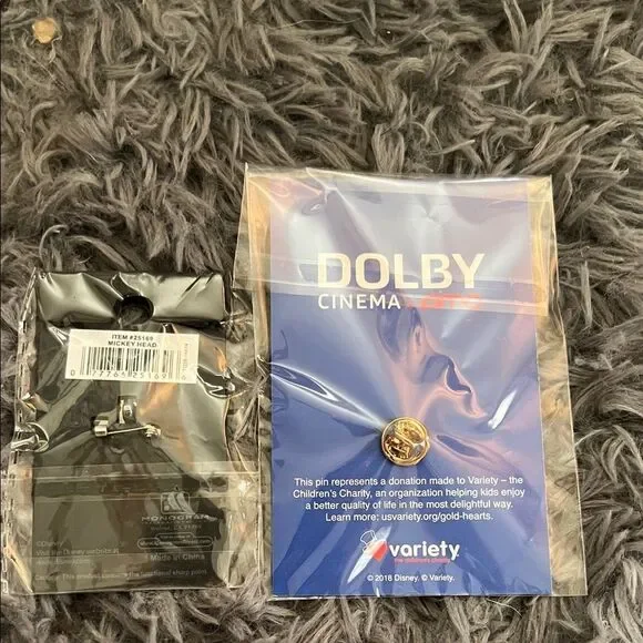 Disney Mary Poppins Returns Gold Pin and Mickey Mouse Silver Pin - Picture 2 of 2